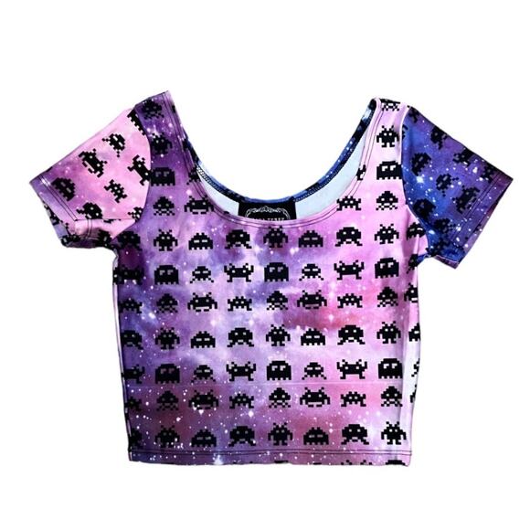 Zara Terez Purple Pink Mini Robots Size Small - Picture 1 of 3